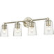Ashli 4 Light 28 inch Modern Gold Vanity Light Wall Light